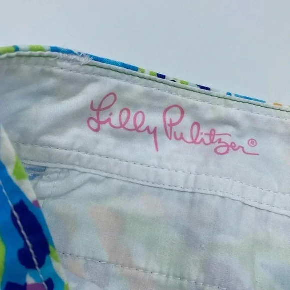 Lilly Pulitzer Womens Shorts The Callahan Short Size 00 Multicolor Blue Green - Picture 6 of 7